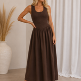 Mika Maxi Dress (Chocolate)