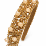 Julia Beaded Headband (Gold)