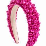 Blaire Beaded Headband (Hot Pink)