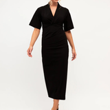 Janice Midi Dress (Black)