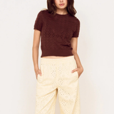 Calla Knit Tee (Chocolate)
