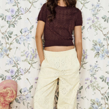 Calla Knit Tee (Chocolate)
