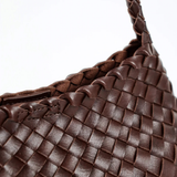 Roselle Woven Shoulder Bag (Chocolate)