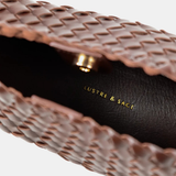 Roselle Woven Shoulder Bag (Chocolate)