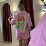 Spicy Margarita Printed Back Shirt Set