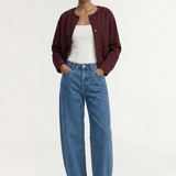Mae Barrel Leg Jeans (Mid Blue)