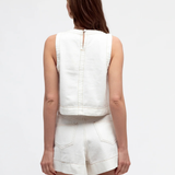 Stella Denim Top (White)