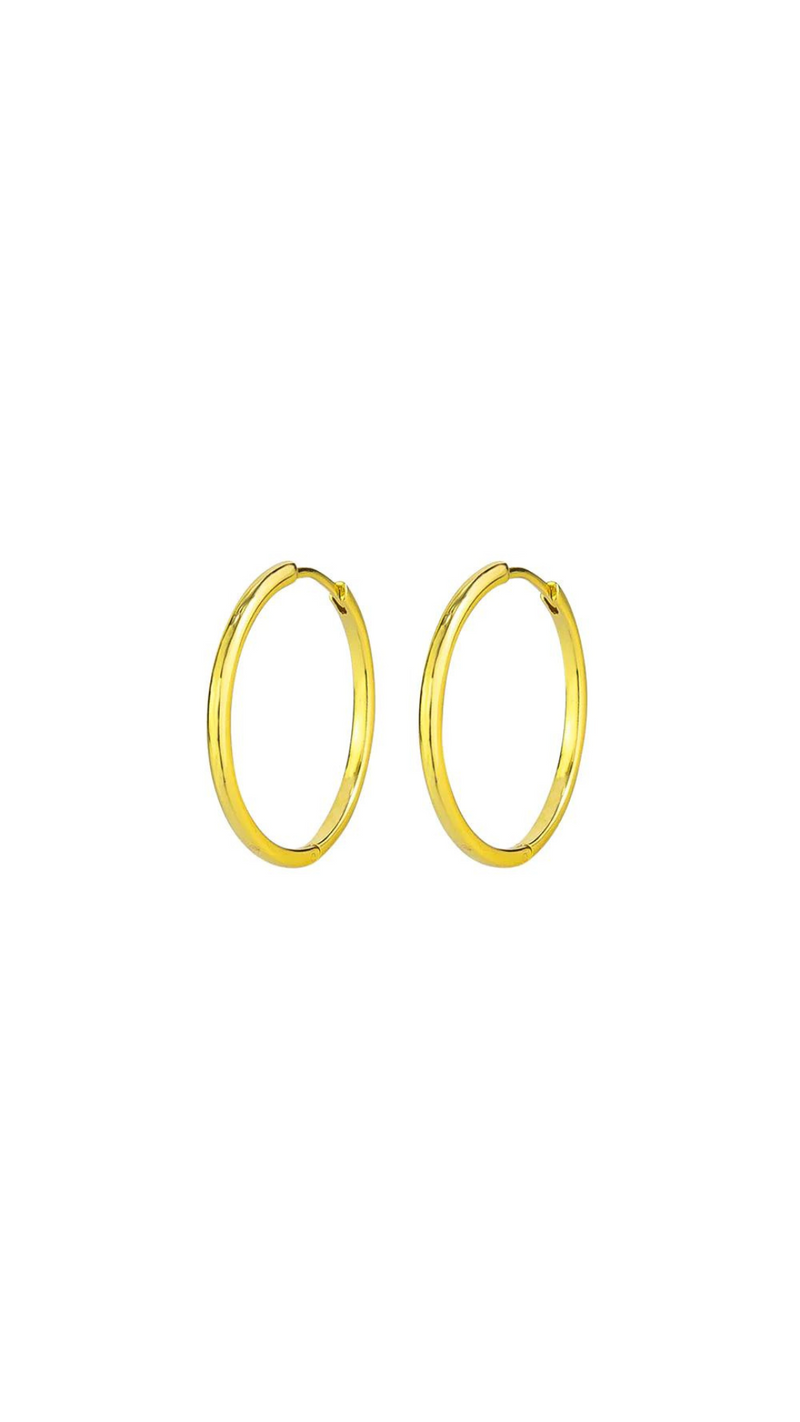 Roxana Sterling Silver Hoops (Gold)