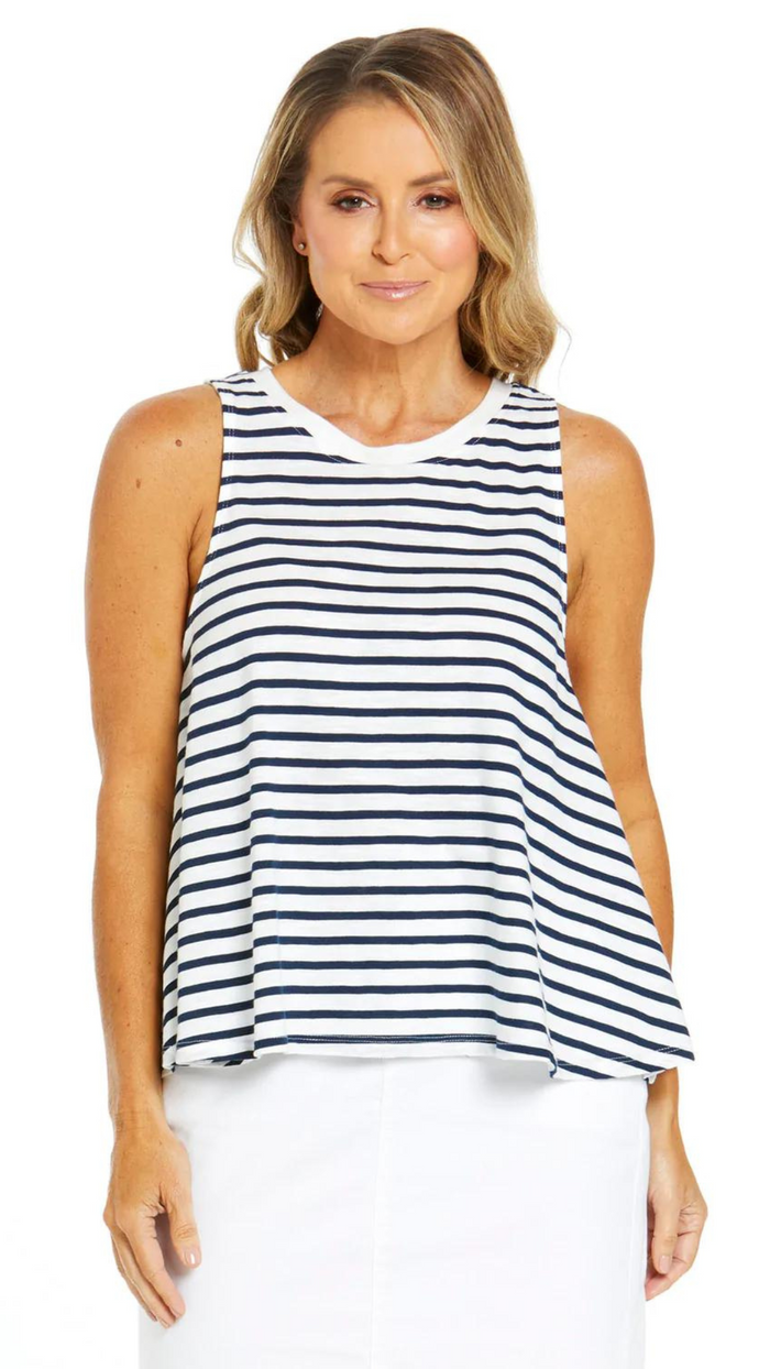 Swing Cotton Tank (Beach Stripe)