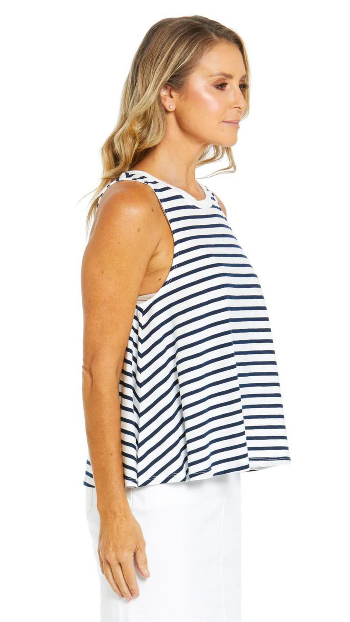 Swing Cotton Tank (Beach Stripe)