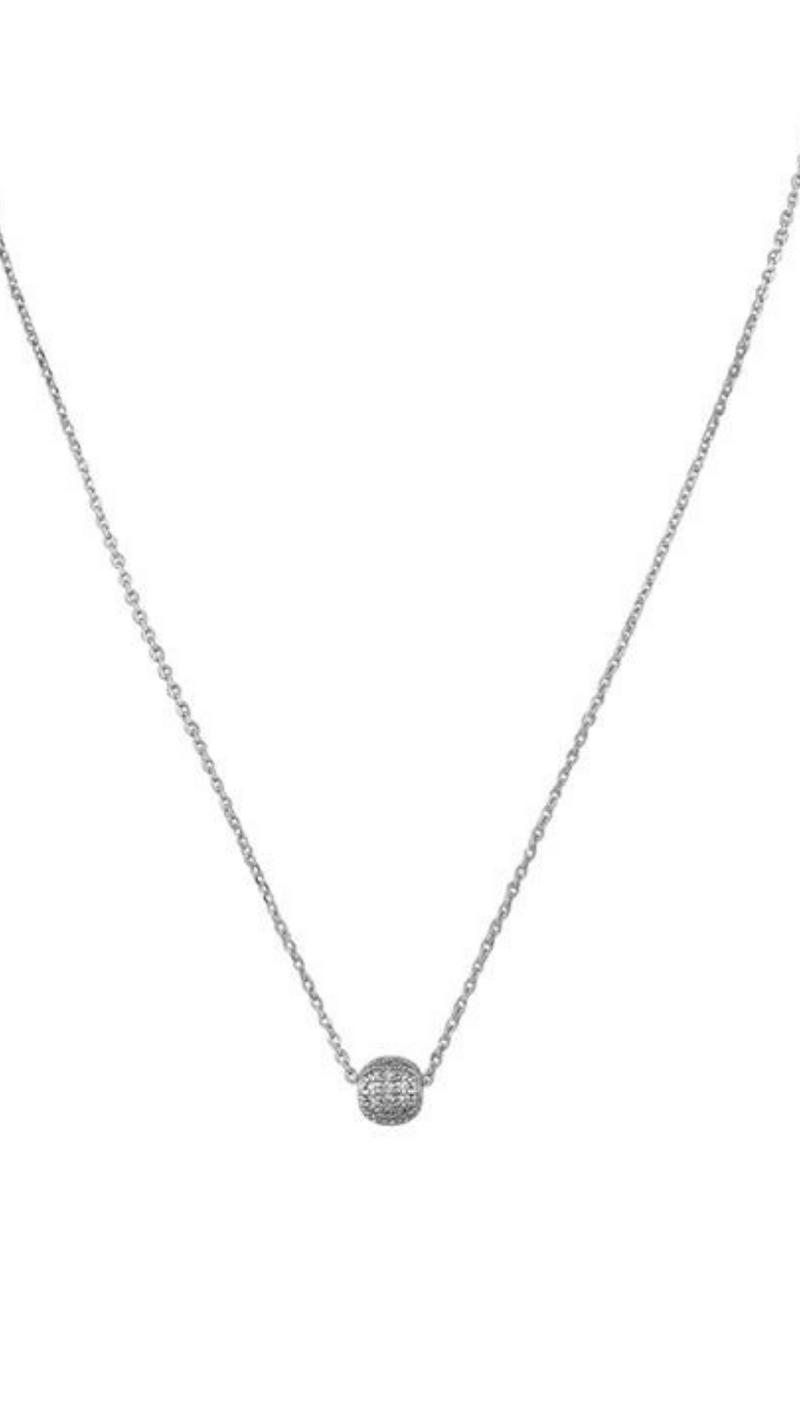 Nahla Circle Necklace (Silver)