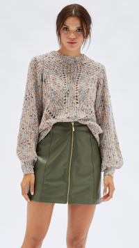 Zahee Mini Skirt (Khaki)