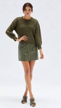 Zahee Mini Skirt (Khaki)