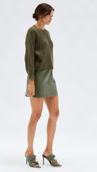 Zahee Mini Skirt (Khaki)