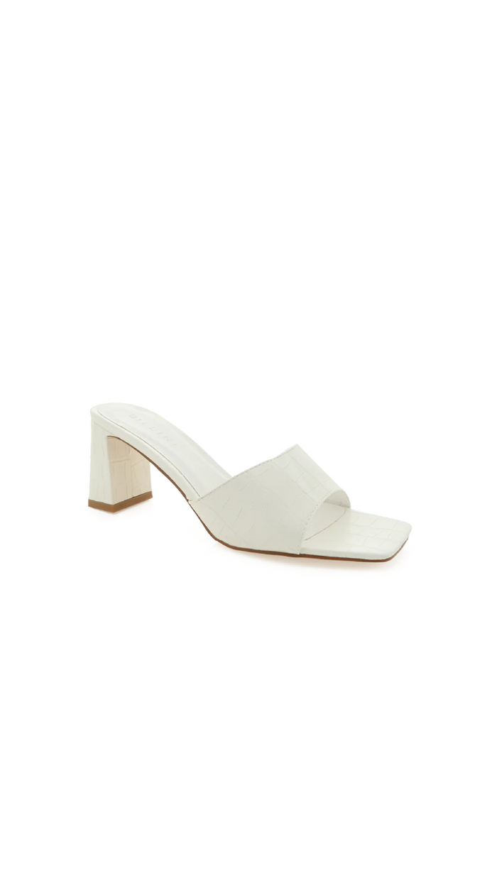 Irine Mule (White Croc)