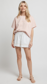 Horizon Embroidered Longline Tee