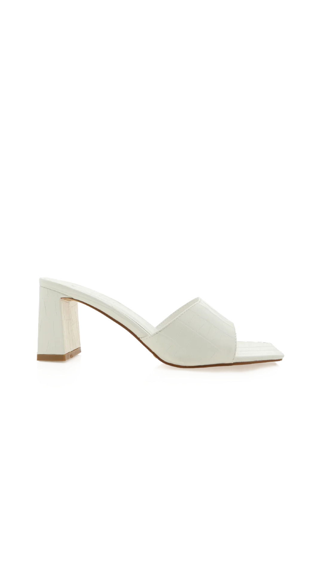 Irine Mule (White Croc)