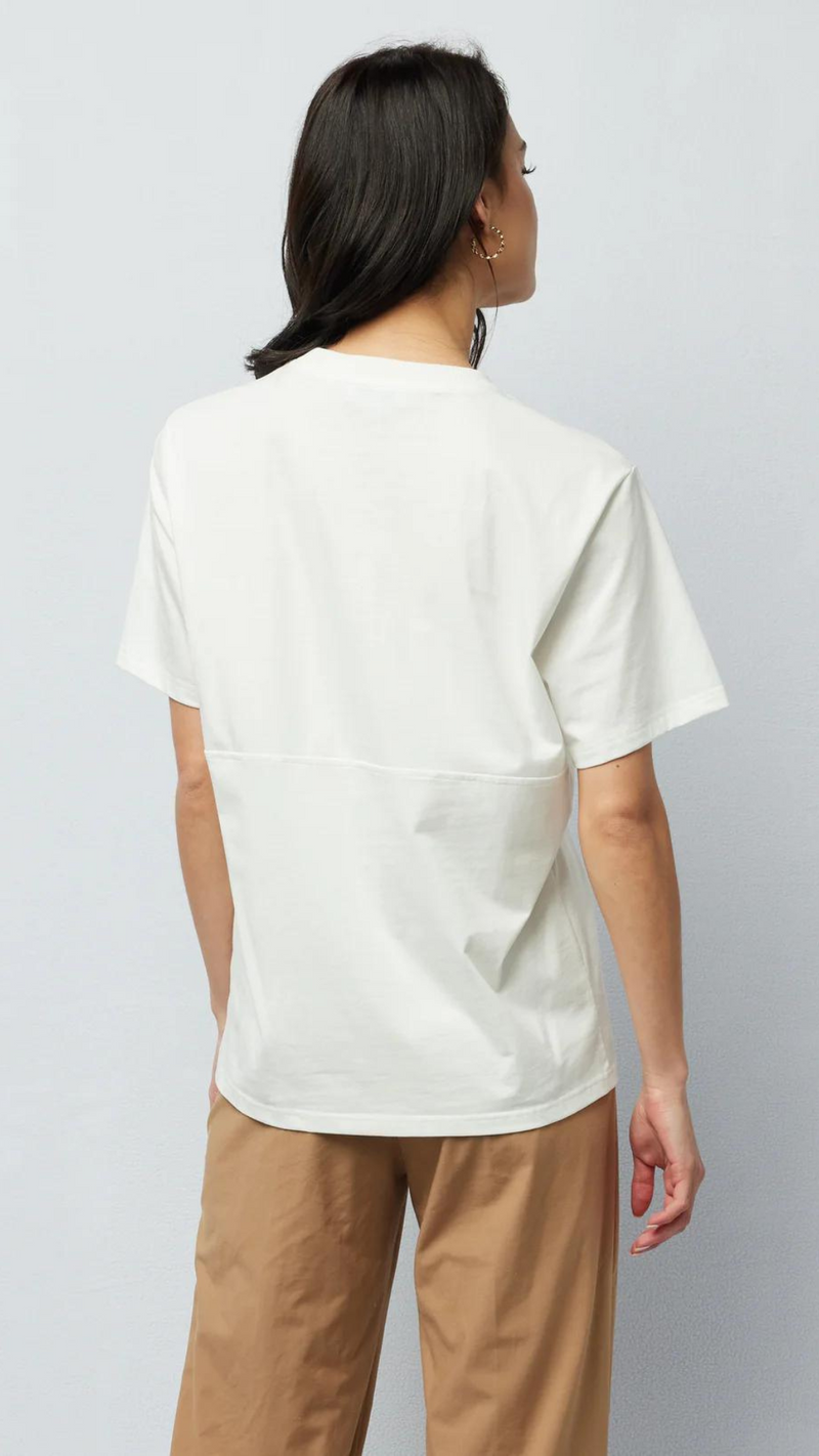 Arch Embroidered Panel Tee