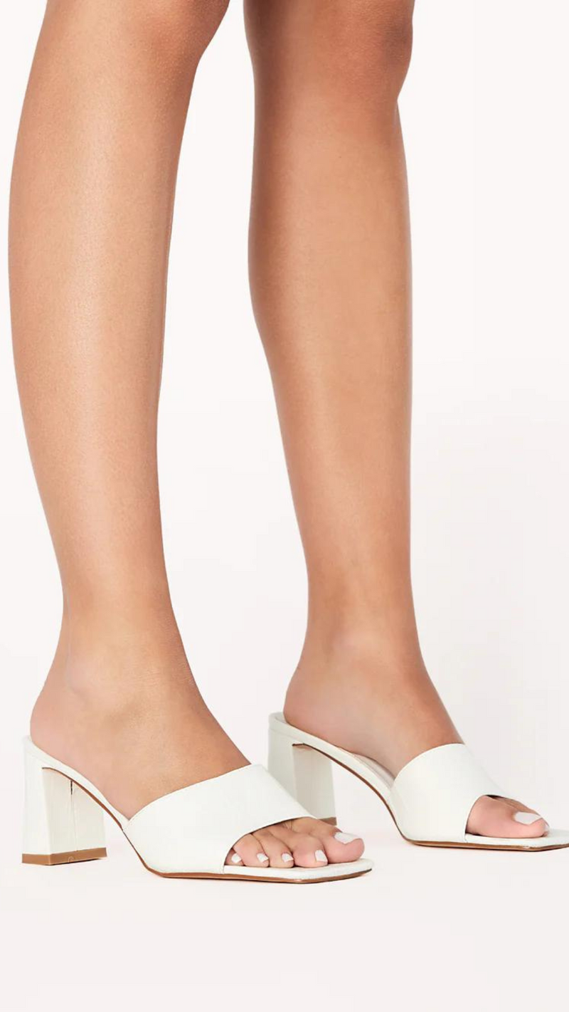 Irine Mule (White Croc)